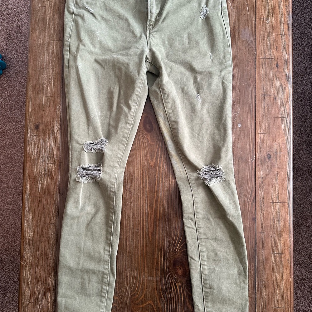 Old Navy Rockstar Olive Trousers